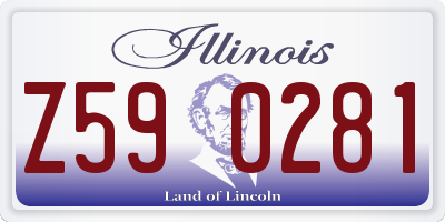 IL license plate Z590281