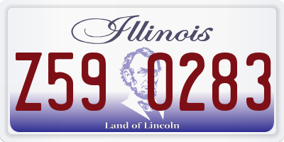 IL license plate Z590283