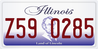 IL license plate Z590285
