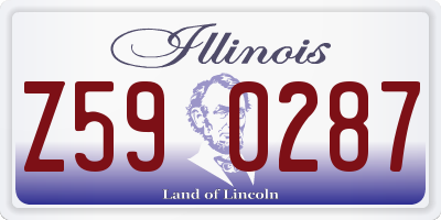 IL license plate Z590287