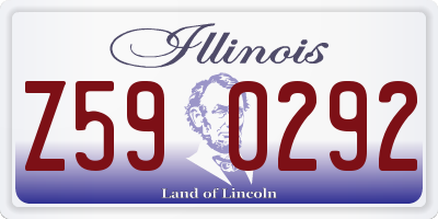 IL license plate Z590292