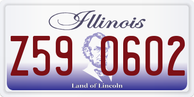 IL license plate Z590602