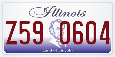 IL license plate Z590604