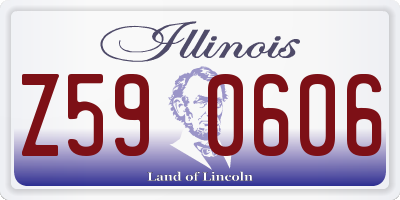 IL license plate Z590606