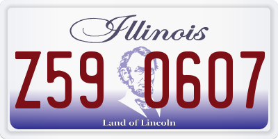 IL license plate Z590607