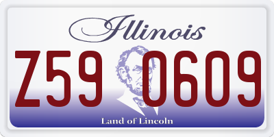 IL license plate Z590609