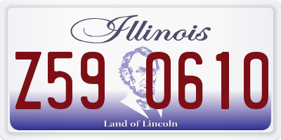 IL license plate Z590610