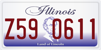 IL license plate Z590611