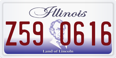 IL license plate Z590616
