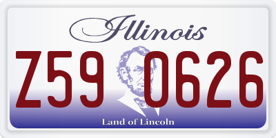 IL license plate Z590626