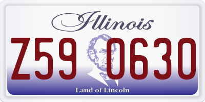 IL license plate Z590630