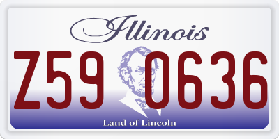 IL license plate Z590636