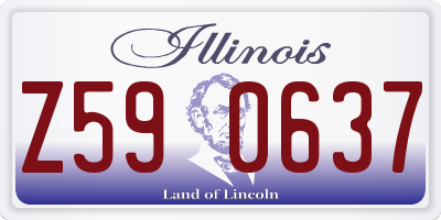 IL license plate Z590637