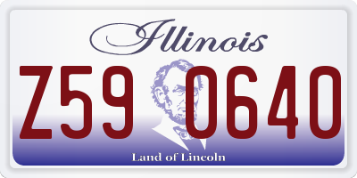 IL license plate Z590640