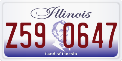 IL license plate Z590647