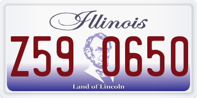 IL license plate Z590650