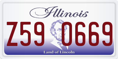 IL license plate Z590669