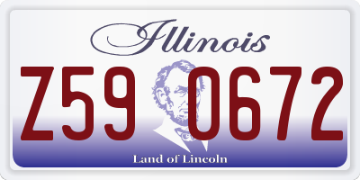 IL license plate Z590672