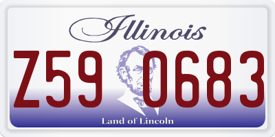 IL license plate Z590683