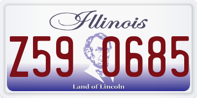 IL license plate Z590685