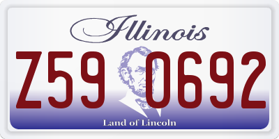 IL license plate Z590692