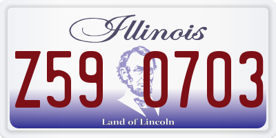 IL license plate Z590703