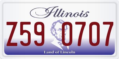 IL license plate Z590707