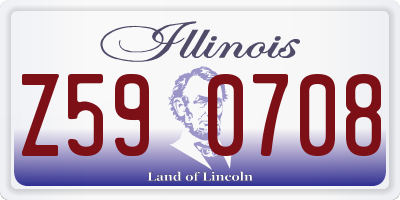 IL license plate Z590708