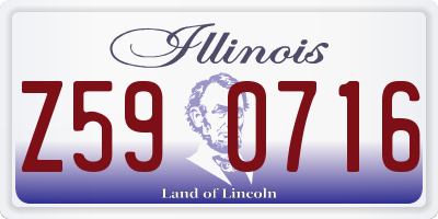 IL license plate Z590716