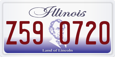 IL license plate Z590720