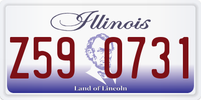 IL license plate Z590731