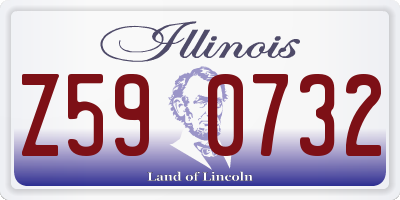 IL license plate Z590732