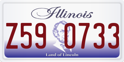 IL license plate Z590733