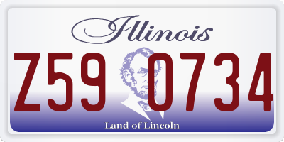 IL license plate Z590734