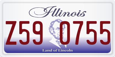 IL license plate Z590755