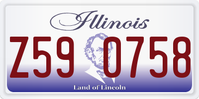 IL license plate Z590758