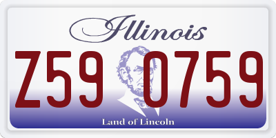 IL license plate Z590759