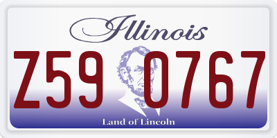 IL license plate Z590767