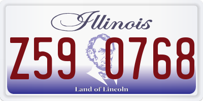 IL license plate Z590768