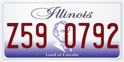 IL license plate Z590792