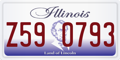 IL license plate Z590793