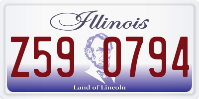 IL license plate Z590794