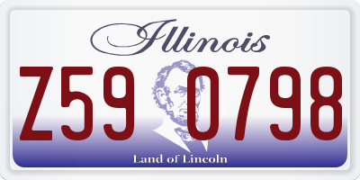 IL license plate Z590798