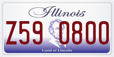 IL license plate Z590800
