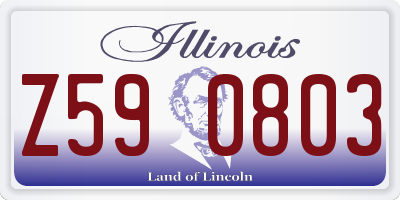 IL license plate Z590803