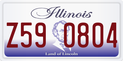 IL license plate Z590804
