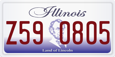 IL license plate Z590805