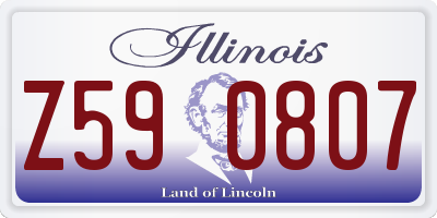 IL license plate Z590807
