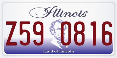 IL license plate Z590816