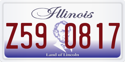 IL license plate Z590817